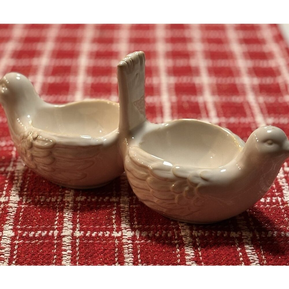 Pottery Barn 12 Days Of Christmas Two Turtle Doves Divided Server Candy Dish
